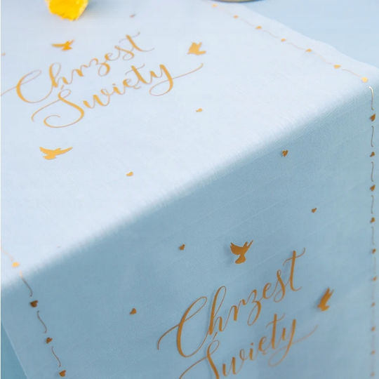 Organza Party-Tischdecken Dekoration Heilige Taufe Christening Gold 30cm 5m