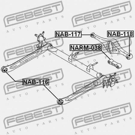 Πίσω Εγκάρσια Ράβδος Πάνω Nissan Maxima Ca33 2000.01-2006.01 El 55120-2y000