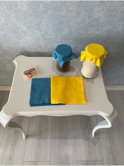 Stewehome Σετ Κάλυμμα Υφασμάτινο Καπάκια Βάζων Πολύχρωμο Λάστιχο Στερέωσης Μπλε