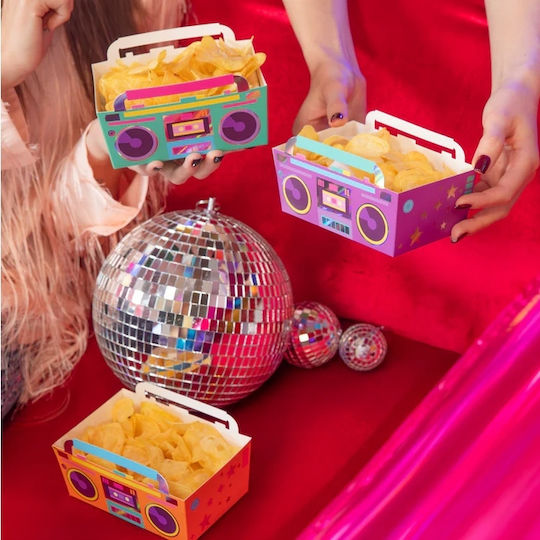 Chips Snack Boxe Retro Disco 80er Party Geburtstag 3 Stück