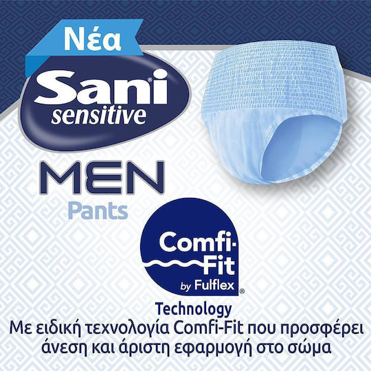 Sani Sensitive Men Πάνες Βρακάκι Ακράτειας Medium σε Μπλε Χρώμα 12τμχ