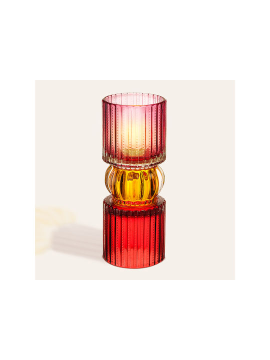 Stewehome Decorative Glass Object Multicolored 7x7x18.5 Cm