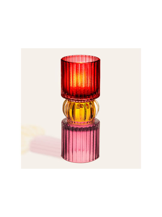 Stewehome Decorative Glass Object Multicolored 7x7x18.5 Cm