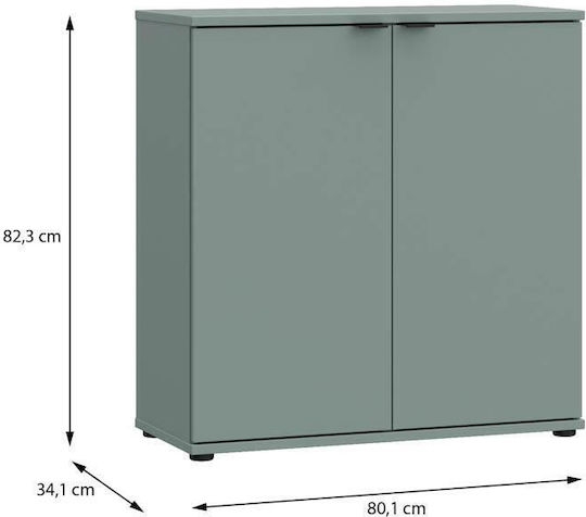 Fylliana Sideboard Holz Salbe 80x34x83cm
