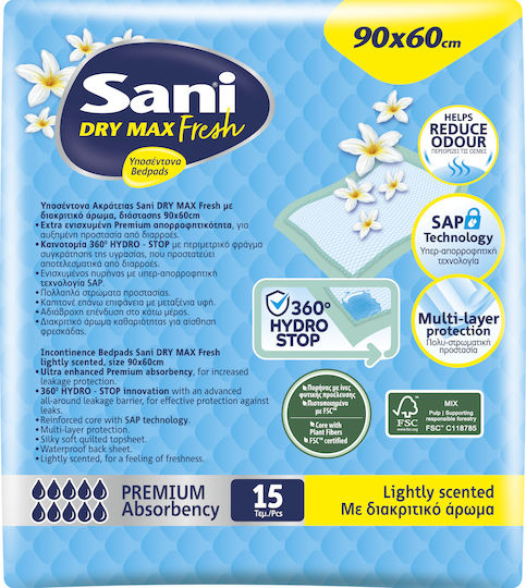 Sani Sensitive Maxi Plus Fresh Inkontinenzunterlagen 60x90cm 15Stück