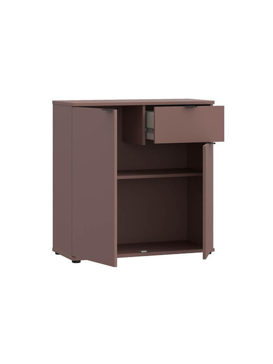 Συρταριέρα Κρεβατοκάμαρας Ξύλινη Terracotta 80x34x83εκ.