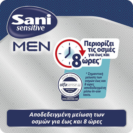 Sani Sensitive Men Medium Level 2 Ανδρικές Σερβιέτες Ακράτειας Κανονικής Ροής 4 Σταγόνες 10τμχ