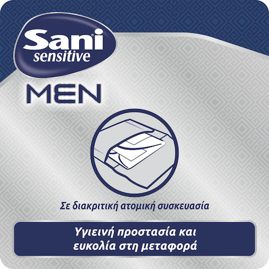 Sani Sensitive Men Super Level 3 Ανδρικές Σερβιέτες Ακράτειας Κανονικής Ροής 5 Σταγόνες 10τμχ