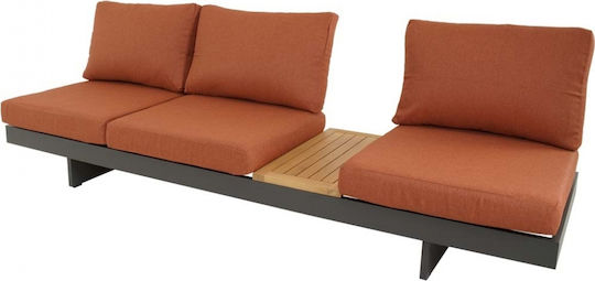 Living Room Set 2 Pieces Orange With Pillows Living Room Set 2 Pieces Orange With Pillows