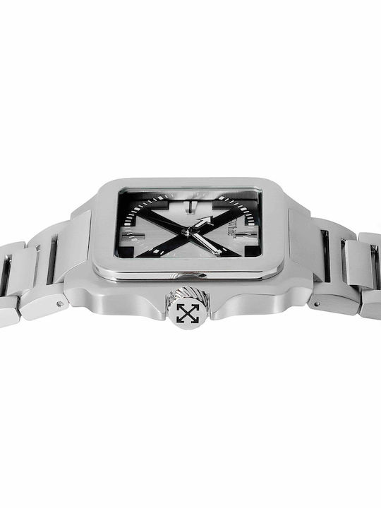 Off White Herrenarmbanduhr Silber