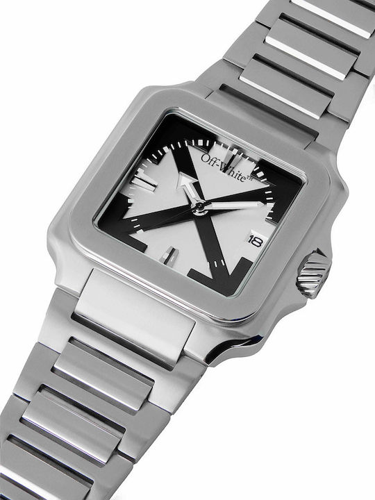 Off White Herrenarmbanduhr Silber