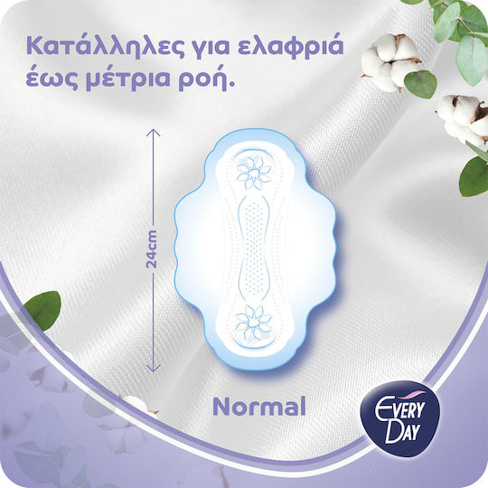Every Day Sensitive with Cotton Normal Ultra Plus Σερβιέτες με Φτερά για Κανονική Ροή 5 Σταγόνες 10τμχ