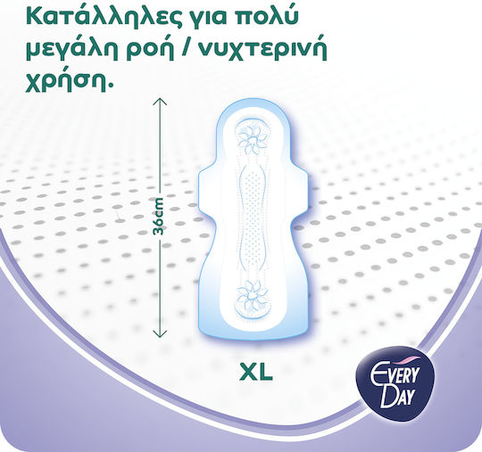 Every Day Hyperdry Extra Long Hygienepads mit Flügeln für Starke Strömung 8 Tropfen in Doppelpack 2x9Stk