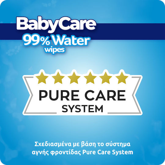 BabyCare 99% Apă Șervețele Umede Bebe cu 99% Apă fără Alcool și Parabeni 16x72buc