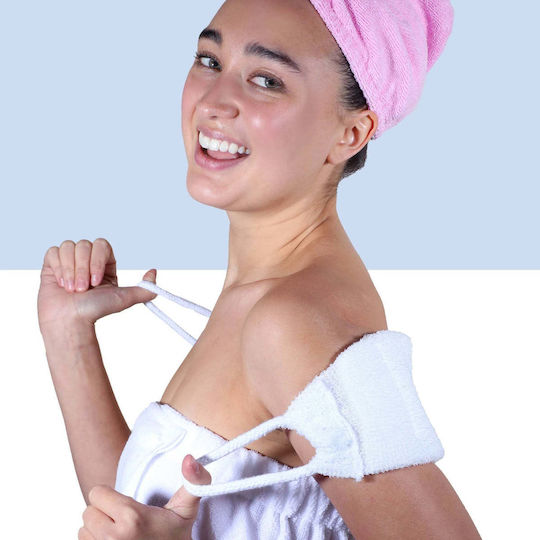 Exfoliating Back Towel Handles Natural Color Afterspa Body Afterspa 1 Item