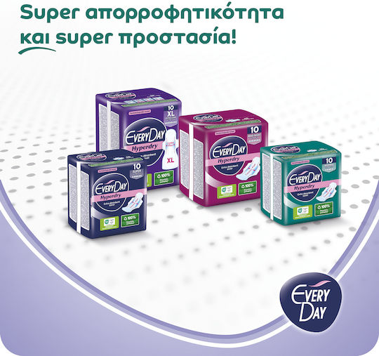 Every Day Hyperdry Super Ultra Plus Hygienepads mit Flügeln für Starke Strömung 30Stück