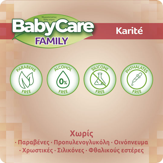 Family Karite Baby Wipes Alcohol-Free & Parabens Free 90pcs