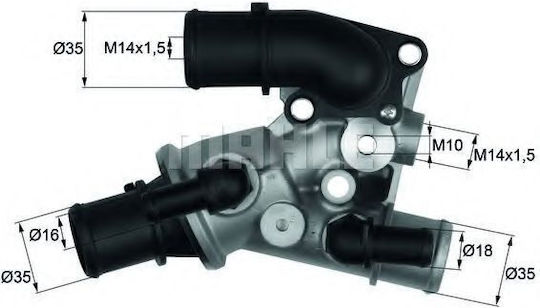 Termostat lichid de răcire Mahle Original TI 101 80D