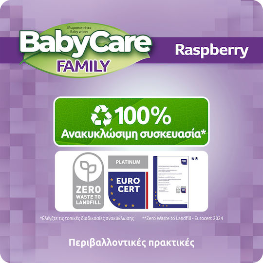 BabyCare Family Бебешки Кърпички Без Алкохол и Парабени 12x90бр