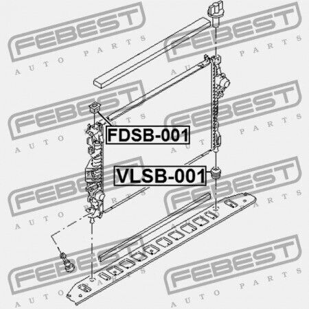 Втулка за закрепване на радиатора Volvo S80 2007 30636949