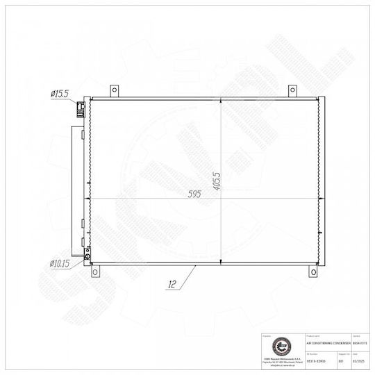 Radiator Climatizare Suzuki Swift V Uscător 9531052r00
