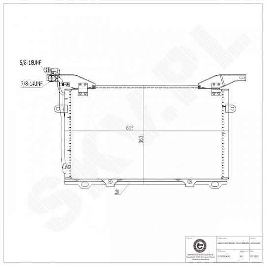 SKV Radiator Air Condition Auto