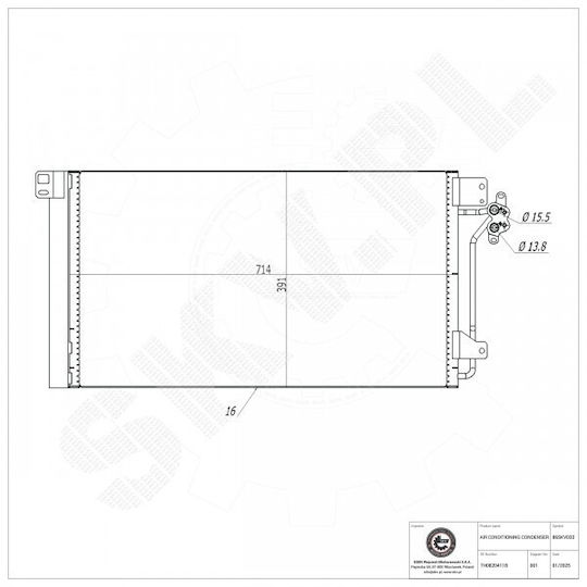 Radiator Climatizare Volkswagen Multivan T5 Transporter Dezumidificator 7h0820411b