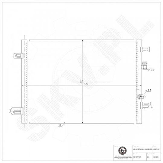 Ψυγείο Κλιματισμού Renault Kangoo Iii Zoe Χωρίς Αφυγραντήρα 921007736r