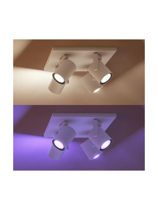Philips Argenta Spot With 4 Lights In White Colour