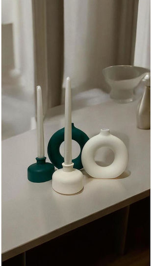 Stewehome Set De Vaze Decorative Și Sfeșnice Stil Boem Verde 10x10 Cm