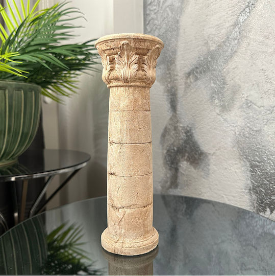 Stewehome Antique Decorative Amphora Column Handmade Piece Brown 25x6 Cm