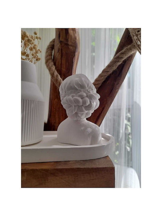 Stewehome Set of 3 Pieces Vases Female Figure Decorative Object Plate Oval Vase Bibelot Decorative Item White 10x11 Cm