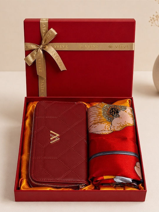Großes Damenbrieftasche Burgundisch