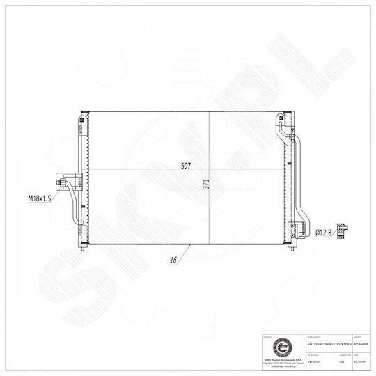Condensator Climatizare Opel Astra F 1618012