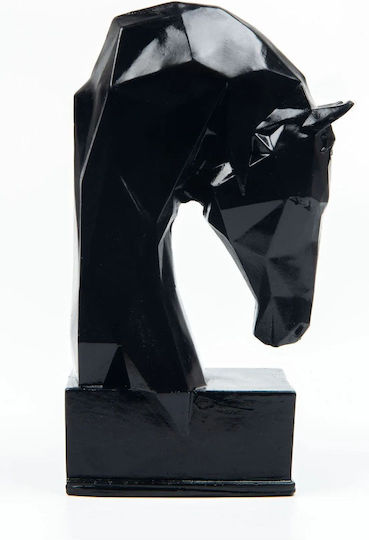 Stewehome Cubic Bookend Horse Shape Set 2 Pieces Concrete Black One Size