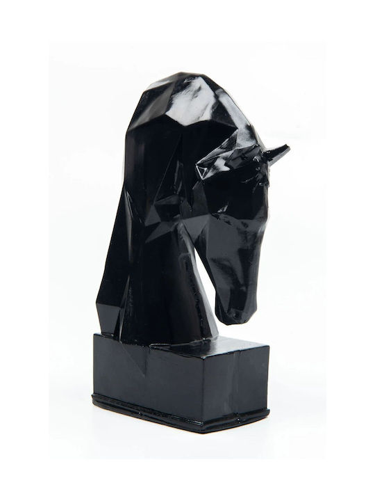 Stewehome Cubic Bookend Horse Shape Set 2 Pieces Concrete Black One Size
