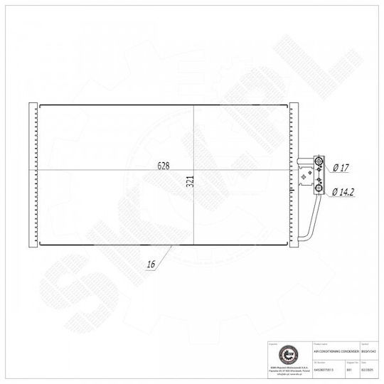Air Conditioning Radiator Bmw Series 5 7 64538375513