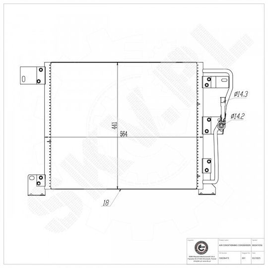 Auto-Kühlschrank Jeep Großer Cherokee I 55036473