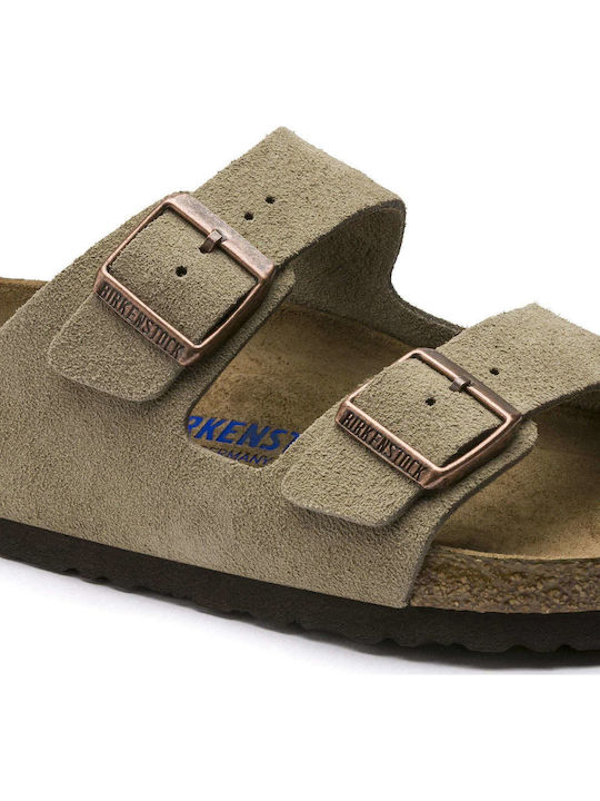 Arizona Flache Sandalen für Damen Anatomisch in Beige Farbe Schmal Passform
