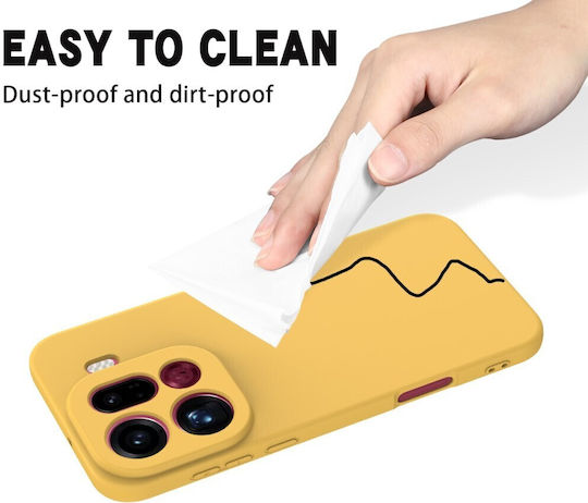 Solid Color Silicone Case Yellow Oppo Find X9 Pro 5G