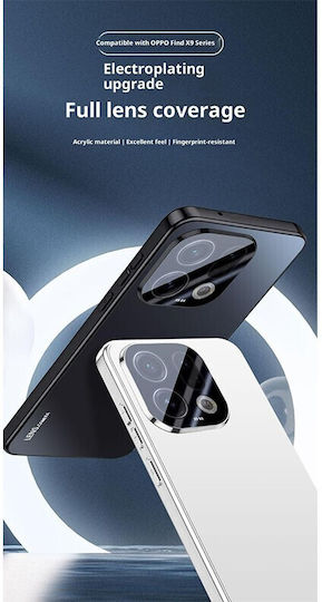 Metal Finish Hard Case Camera Protector White Oppo Find X9 Pro 5g