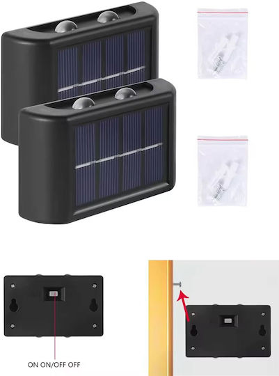 Smart Set 8 Wall Mounted Solar Lights 100W 100lm with Motion Sensor