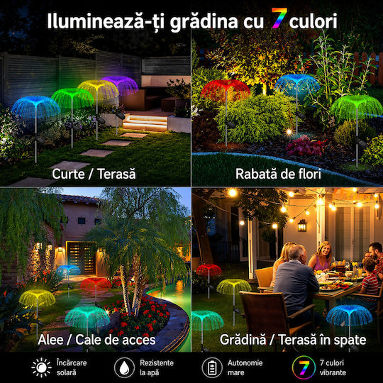 Smart Ηλιακό Φωτιστικό RGB με Αισθητήρα Κίνησης και Φωτοκύτταρο