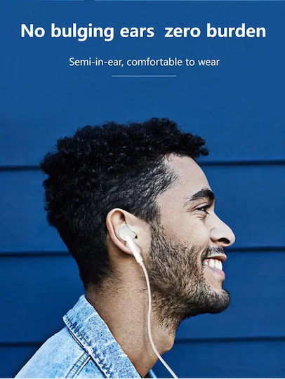 Jellico Ep2a In-ear Handsfree Ακουστικά με Βύσμα USB-C Λευκό