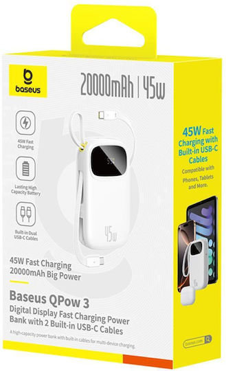 Baseus ENERFILL FC31 Power Bank 20000mAh 45W White