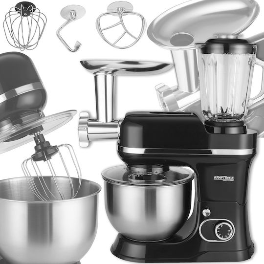 Kraft & Dele Stand Mixer 3000W with Stainless Bowl 5lt