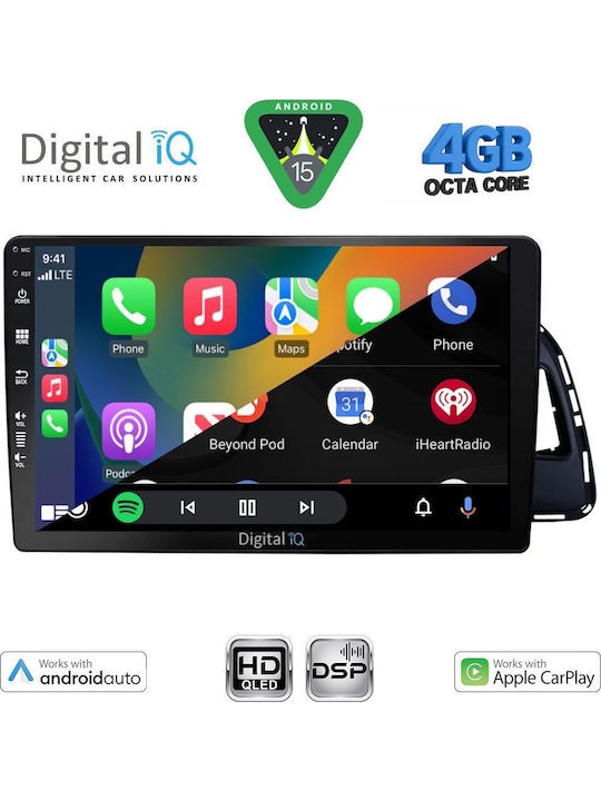 Digital IQ Car Audio System for Audi Q5 2010-2018 Bluetooth USB WiFi GPS Apple CarPlay Android Auto with 10" Touch Screen