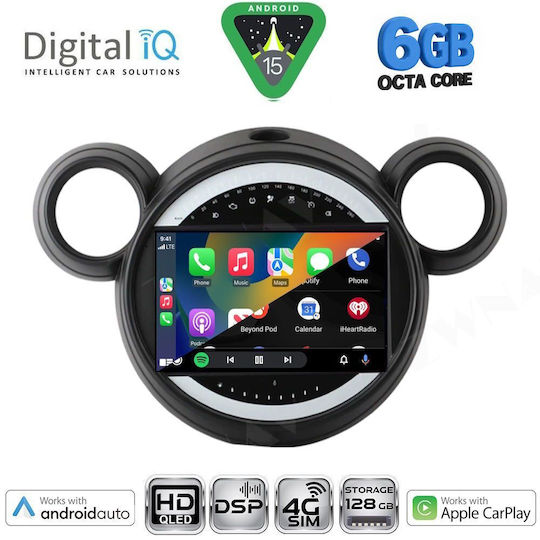 Digital IQ Car Audio System for Mini Countryman / Paceman 2010-2016 Bluetooth USB WiFi GPS Apple CarPlay Android Auto with 9" Touch Screen