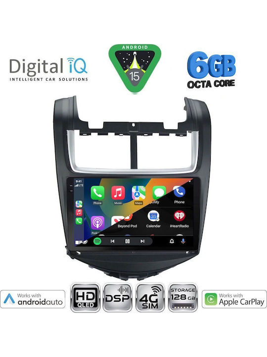 Digital IQ Car Audio System for Chevrolet Aveo 2014-2017 Bluetooth USB WiFi GPS Apple CarPlay Android Auto with 9" Touch Screen