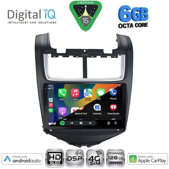 Digital IQ Ηχοσύστημα Αυτοκινήτου για Chevrolet Aveo 2014-2017 (Bluetooth/USB/WiFi/GPS/Apple-Carplay/Android-Auto) με Οθόνη Αφής 9"